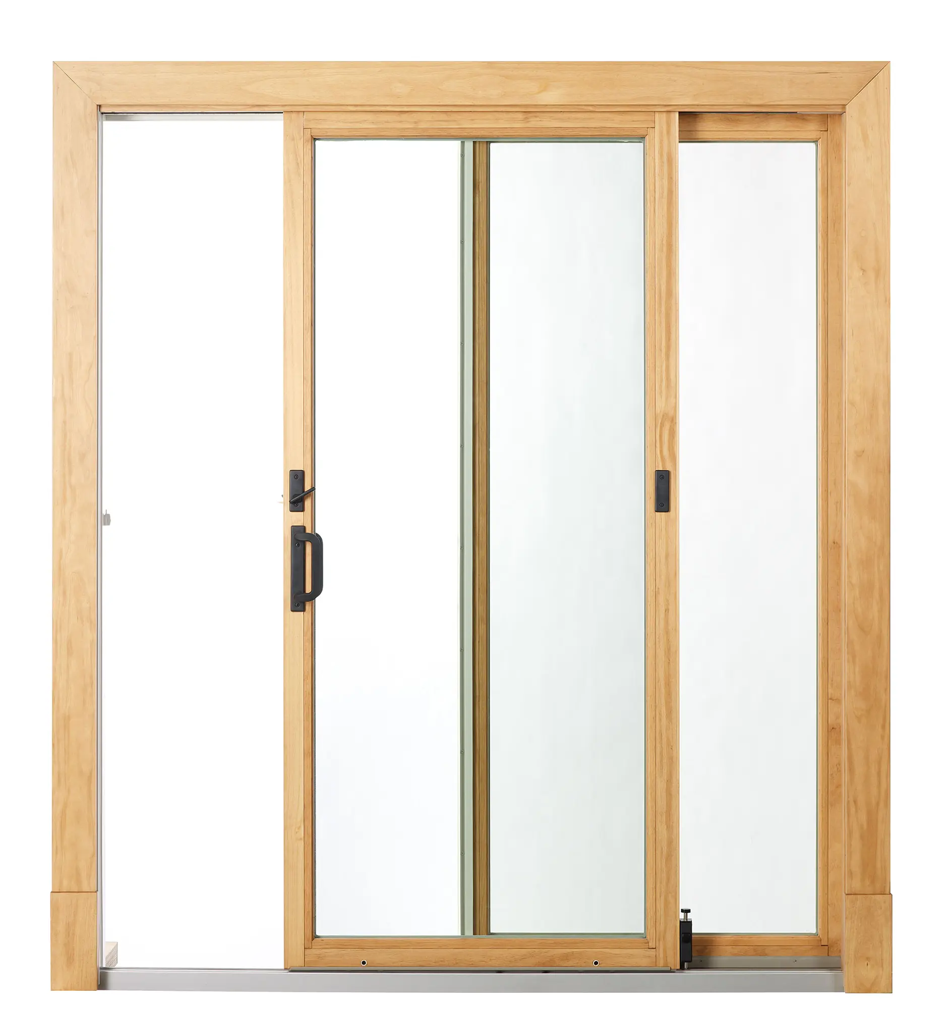 Wooden gliding patio doors