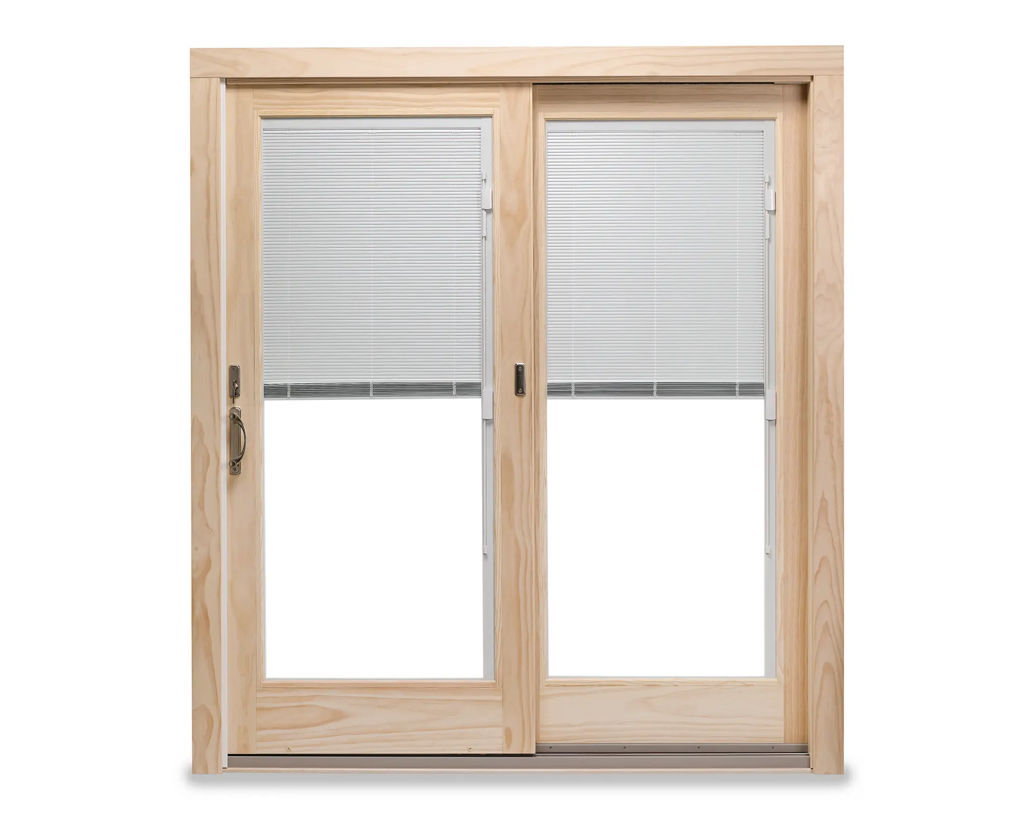 Wooden gliding patio doors