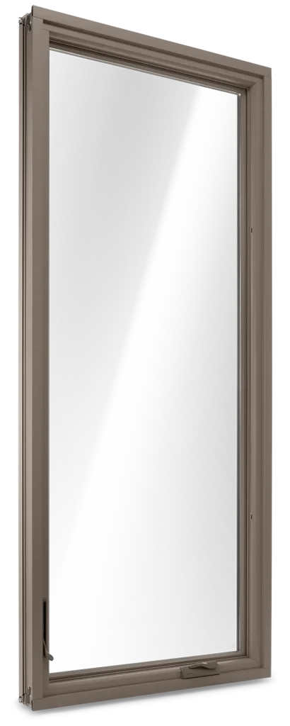 Brown casement window