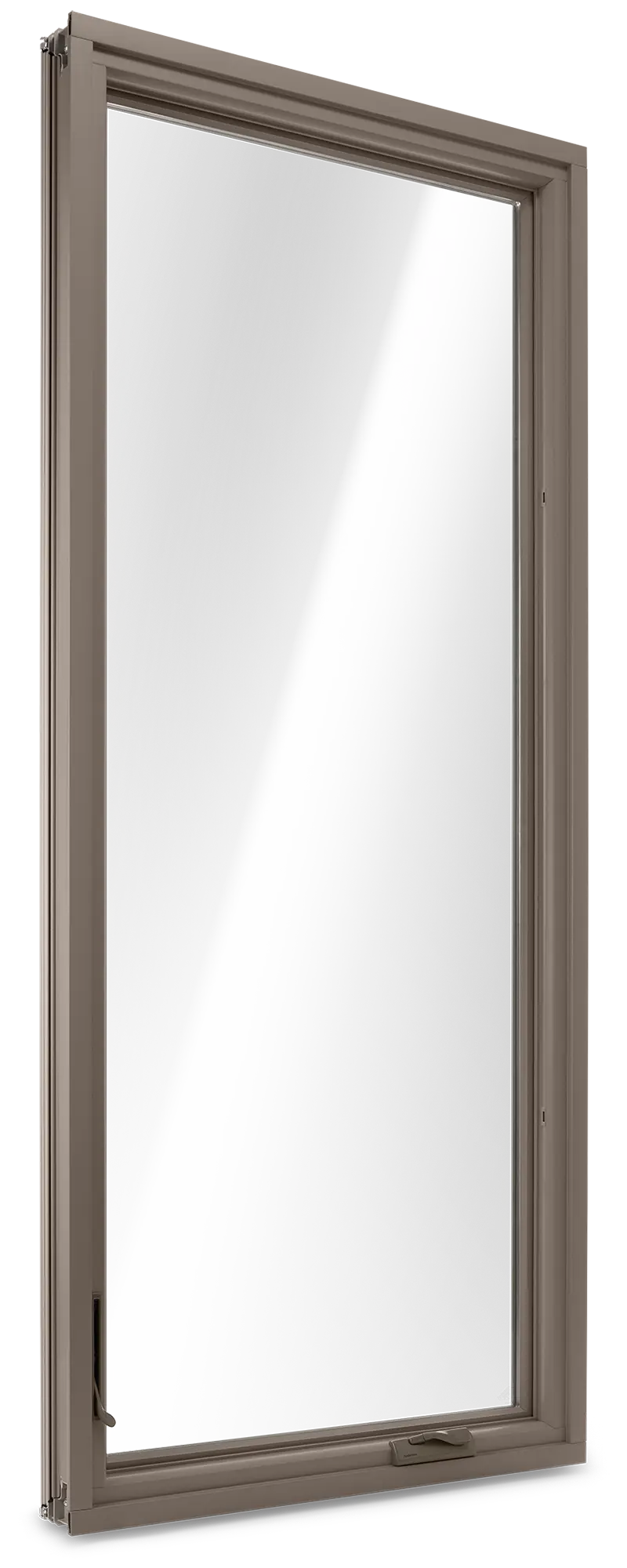 Brown casement window