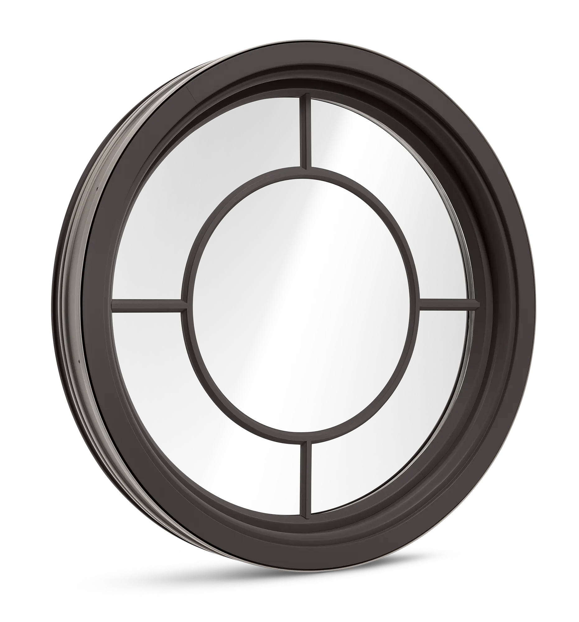 Black round specialty window