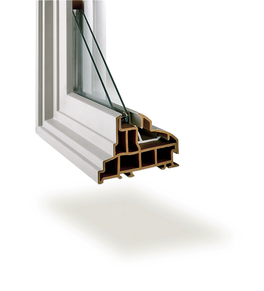 Window frame with Fibrex