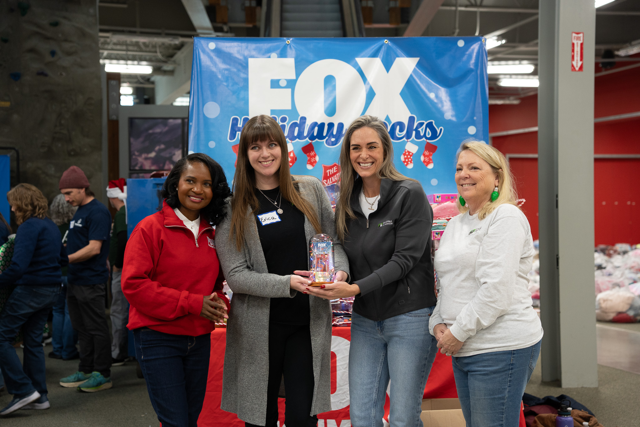 Renewal by Andersen volunteers for Fox Holiday Socks in Richmond, VA