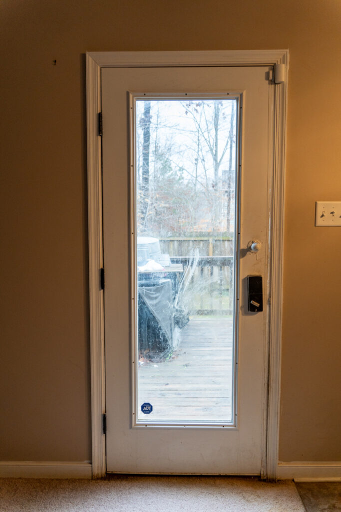 Original back door from the inside.