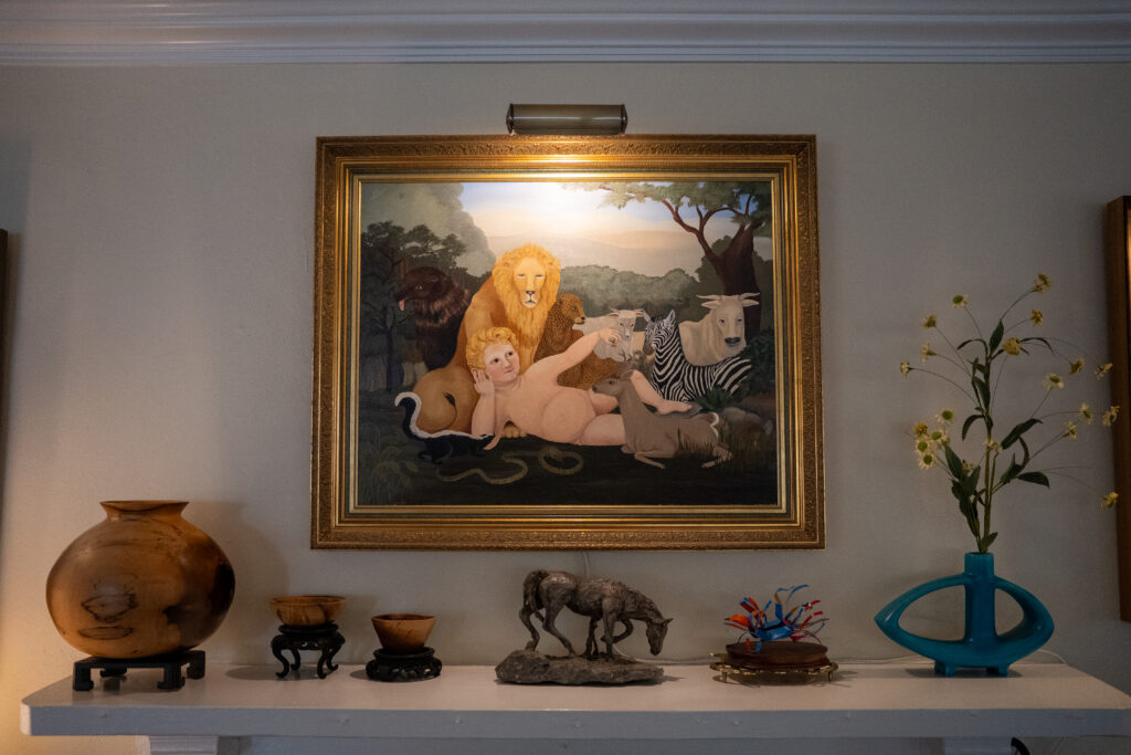 painting inside the home of Dorsey Taylor in Roanoke, VA