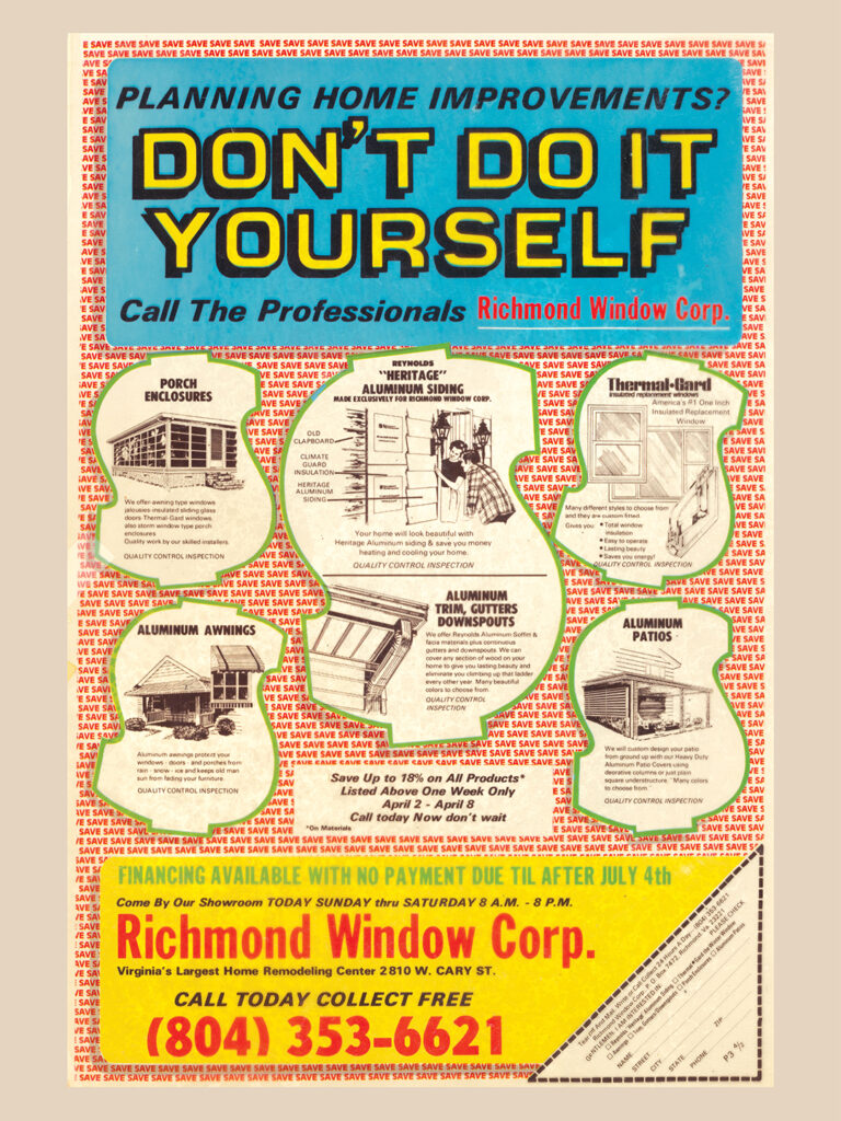 Don't Do It Yourself vintage Richmond Window Corp poster.