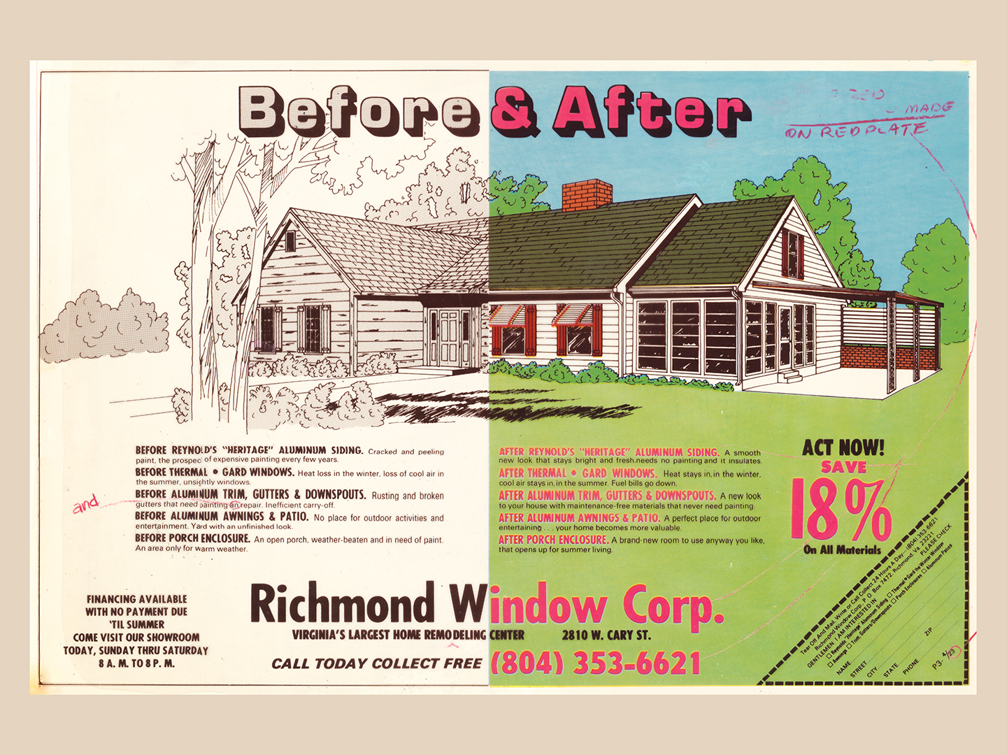 After cleaning up the vintage Richmond Window Corp Ad