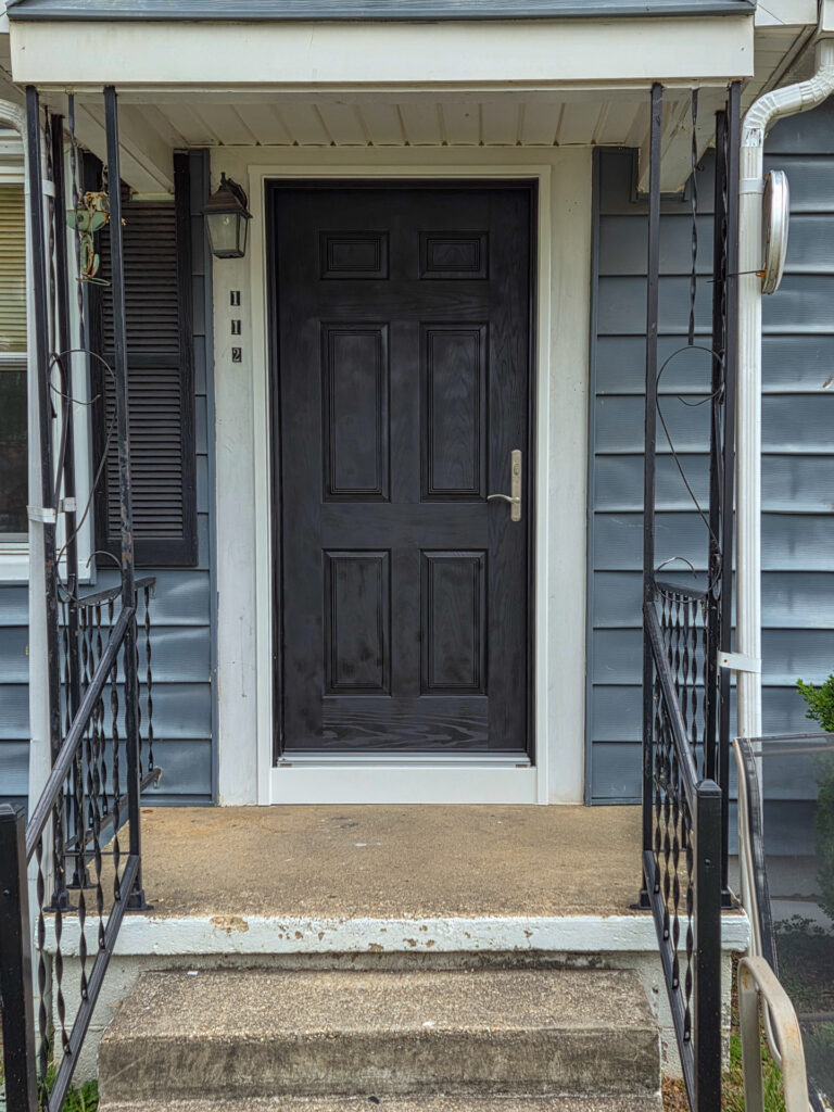Replacement door installed.