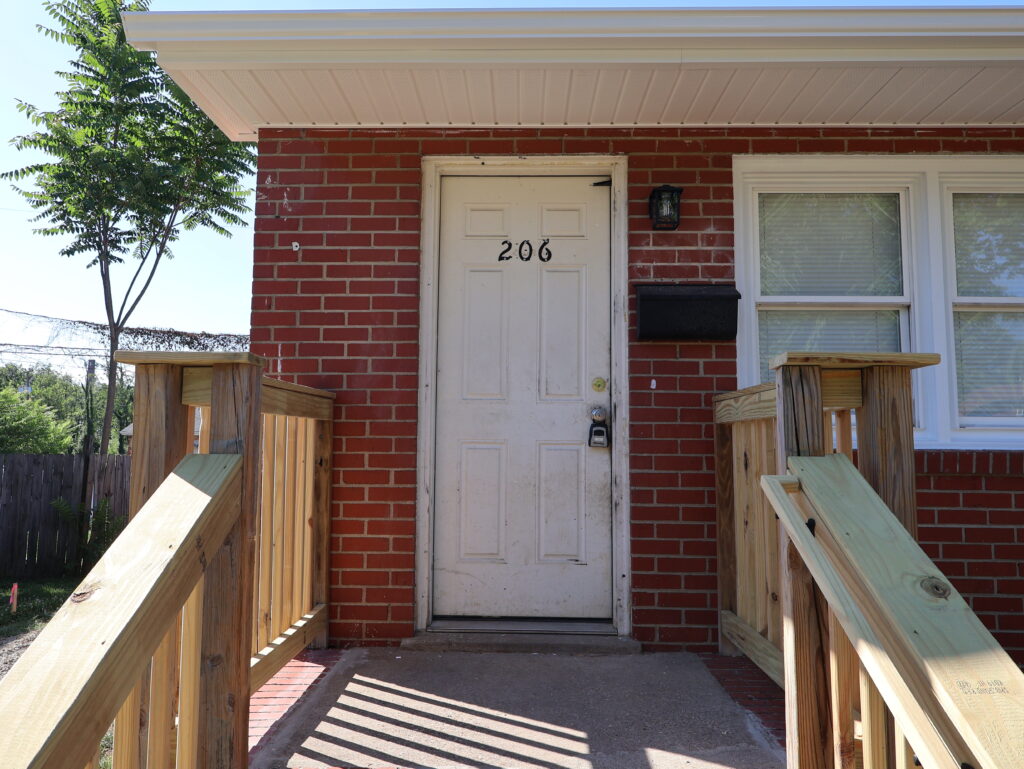 Previous door on the Fredericksburg Habitat for Humanity home.