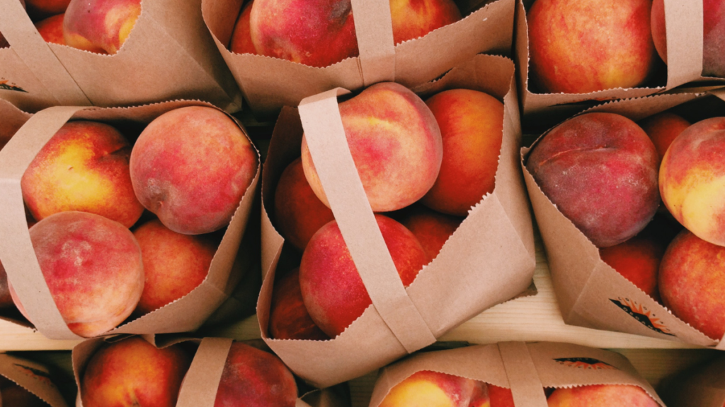 Farmers Market produce peaches