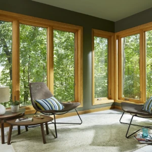 Sitting room with large windows